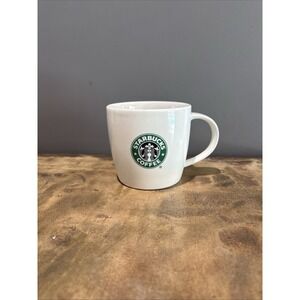 Starbucks Coffee Cup Mug 2008 Bone China 12 Oz Off White